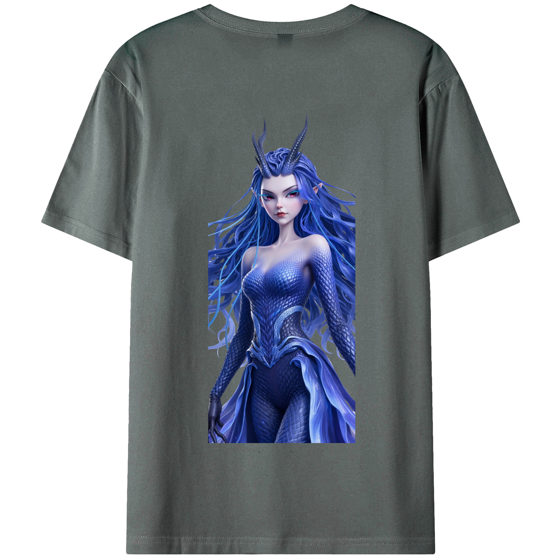 （画像用） Ne Zha 2 ナタ 魔童の大暴れ 綿100％半袖Tシャツ（背面プリント）